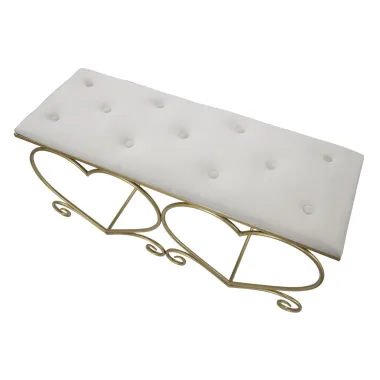 Ławka HEART CREMA 105 37,5 51,5 cm